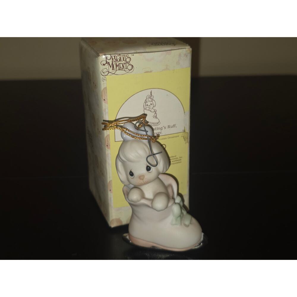 Precious Moments When The Skating’s Ruff Try‎ Prayer Ornament 1996 Enesco